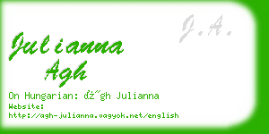 julianna agh business card